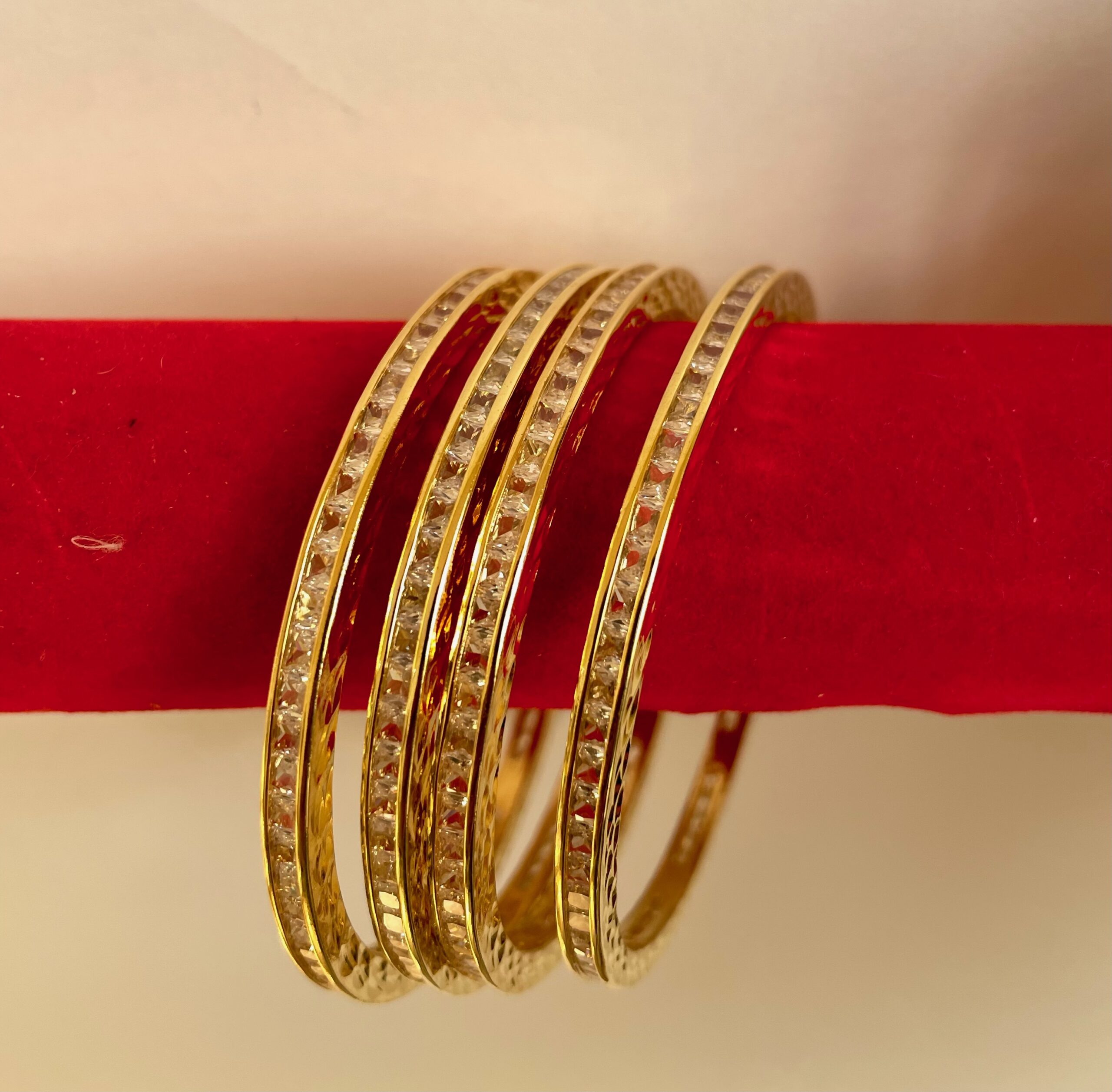 Srishti AD Golden Bangles - Nikhar Jewellery
