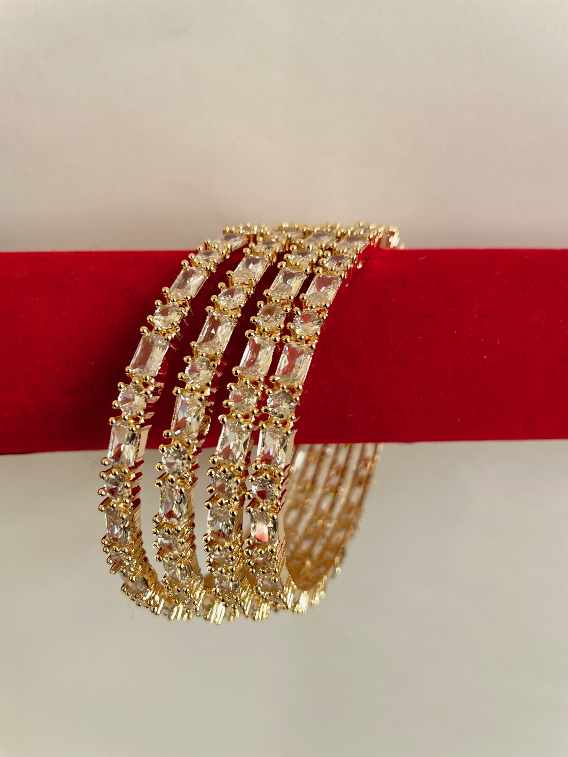 Sanchi AD Gold Bangles - Nikhar Jewellery