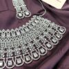 Dazzling Luxuria American Diamond Necklace Set - Image 2