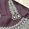 Dazzling Luxuria American Diamond Necklace Set - Image 3