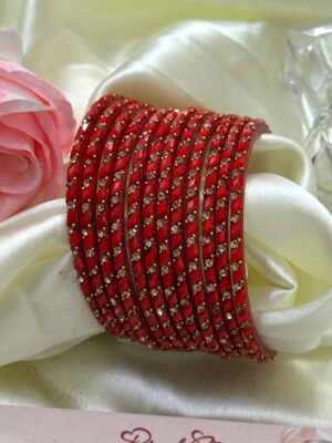 Red Deluxe Bangles Set of 12
