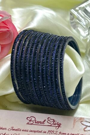 Galaxy Blue Bangles Set of 12