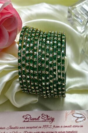 Green Milestone Bangles Set of 12