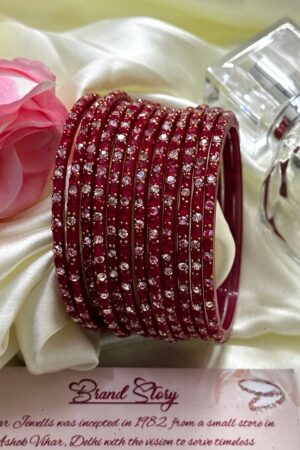 Cherry Red Special Collection Bangles Set of 12