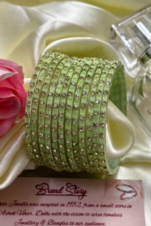 Parrot Green Bangles Set of 12