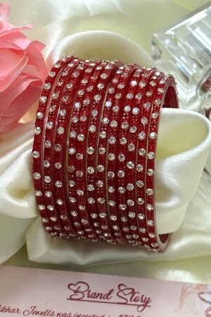 Opulent Red Bangles Set of 12