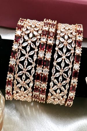 Scarlett Luxuria Rose AD Bangle Set for 2 Hands