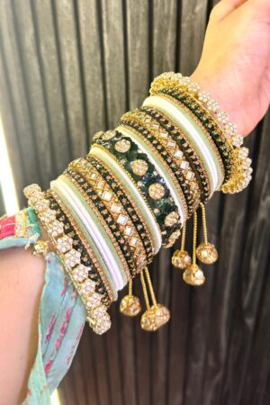 GoldLeaf Majesty Lush Luxe Bangles Set For 2 Hands