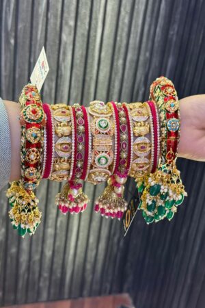 Rajwaada Noor Royal Jewel Of The Queen Premium Bridal Choora Set For 2 Hands