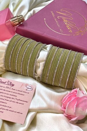 Mint Silvermoon AD Bangle Set For 2 Hands