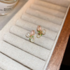 Rose Pearl Silver Plated Korean Earrings - Image 2