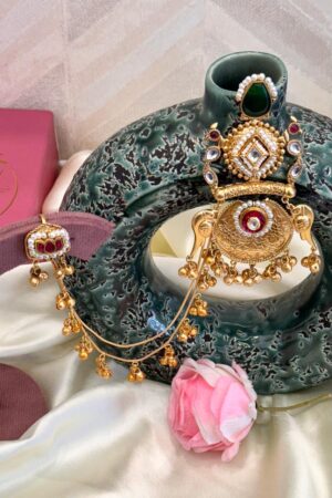 Royal Heritage Kashmiri German Silver 22K Gold Polish Earrings