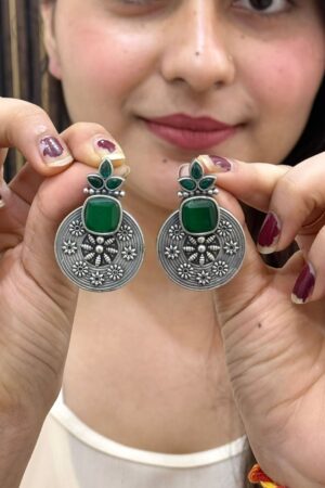 Heer German Silver Earrings