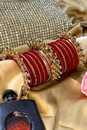 Peacock Royale Legacy Gold Polish Bangle Set for 2 Hands