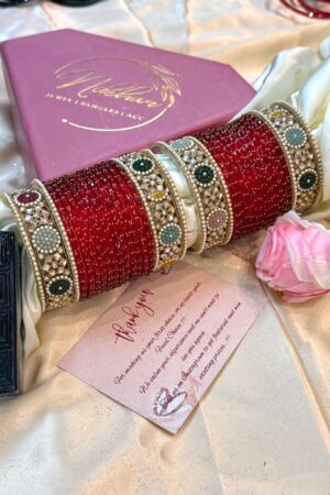 Sitaara Lux Glass Bangle Set For 2 Hands