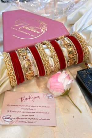Pearl Heritage Temple Gold Bangle Set For 2 Hands