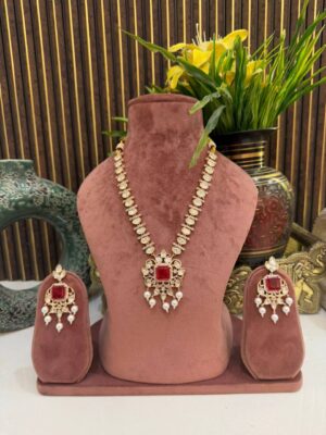 Roseveil Cameo Necklace Moissanite Necklace With Earrings