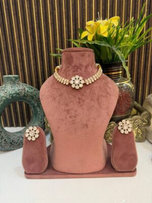 Halo Arc Chain Moissanite Necklace With Earrings