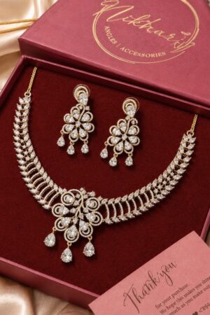 Royal Touch Antique Polish American Diamond Necklace Set (Copy)