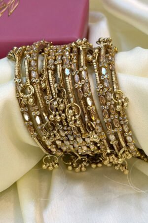 Kashmere Ghungroo Glass Bangles Set of 12